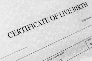 Birth Records Certificate